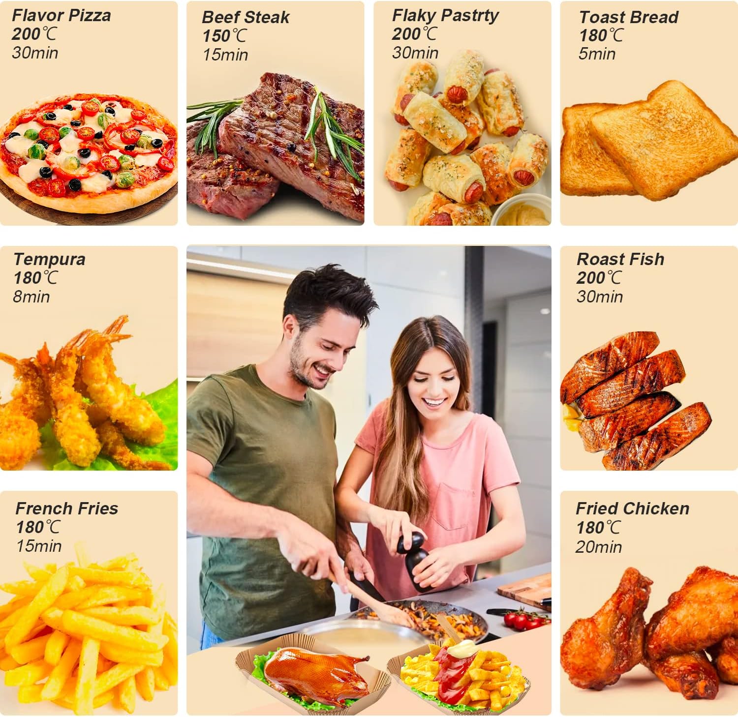 Thumbnail 5 de Air Fryer Liners 22x14x5cm for Ninja AF300UK