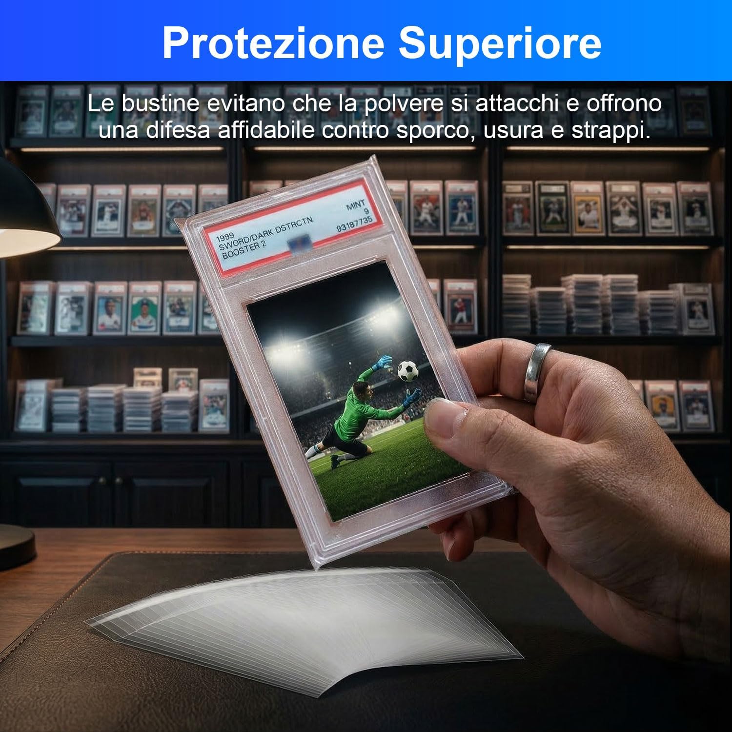 Thumbnail 1 de Tolesum 100 Pezzi Buste Protettive per PSA Graded Slabs 86 x 140 mm – Sleeves Premium in PP