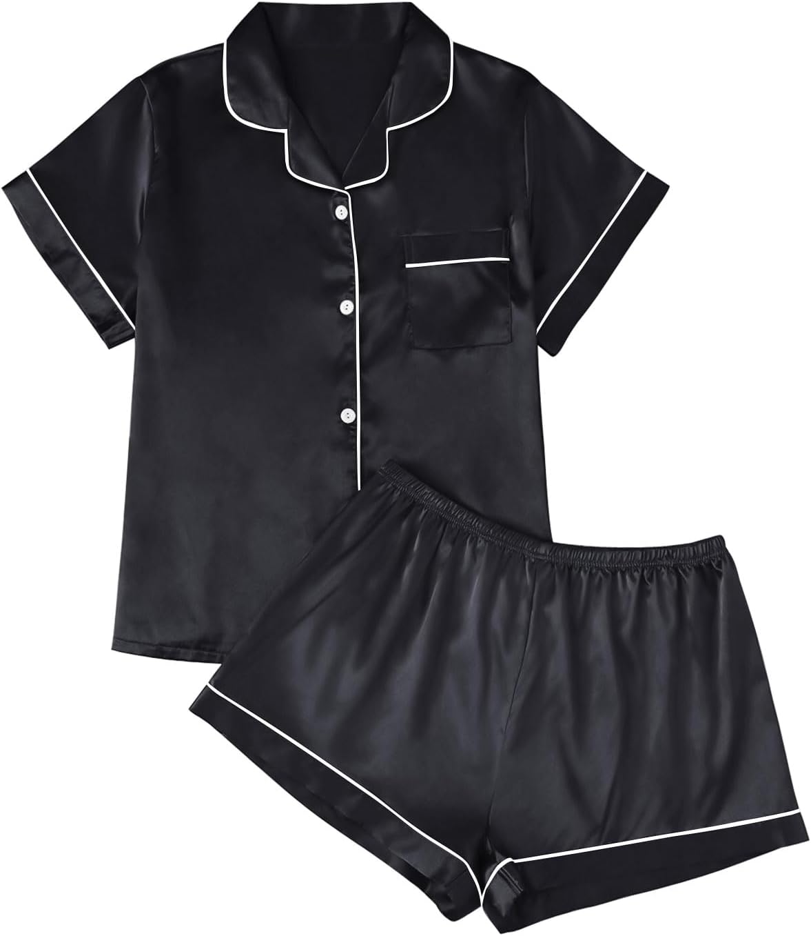 Detalle de LILLUSORY Silk Satin Pajama Set for Women