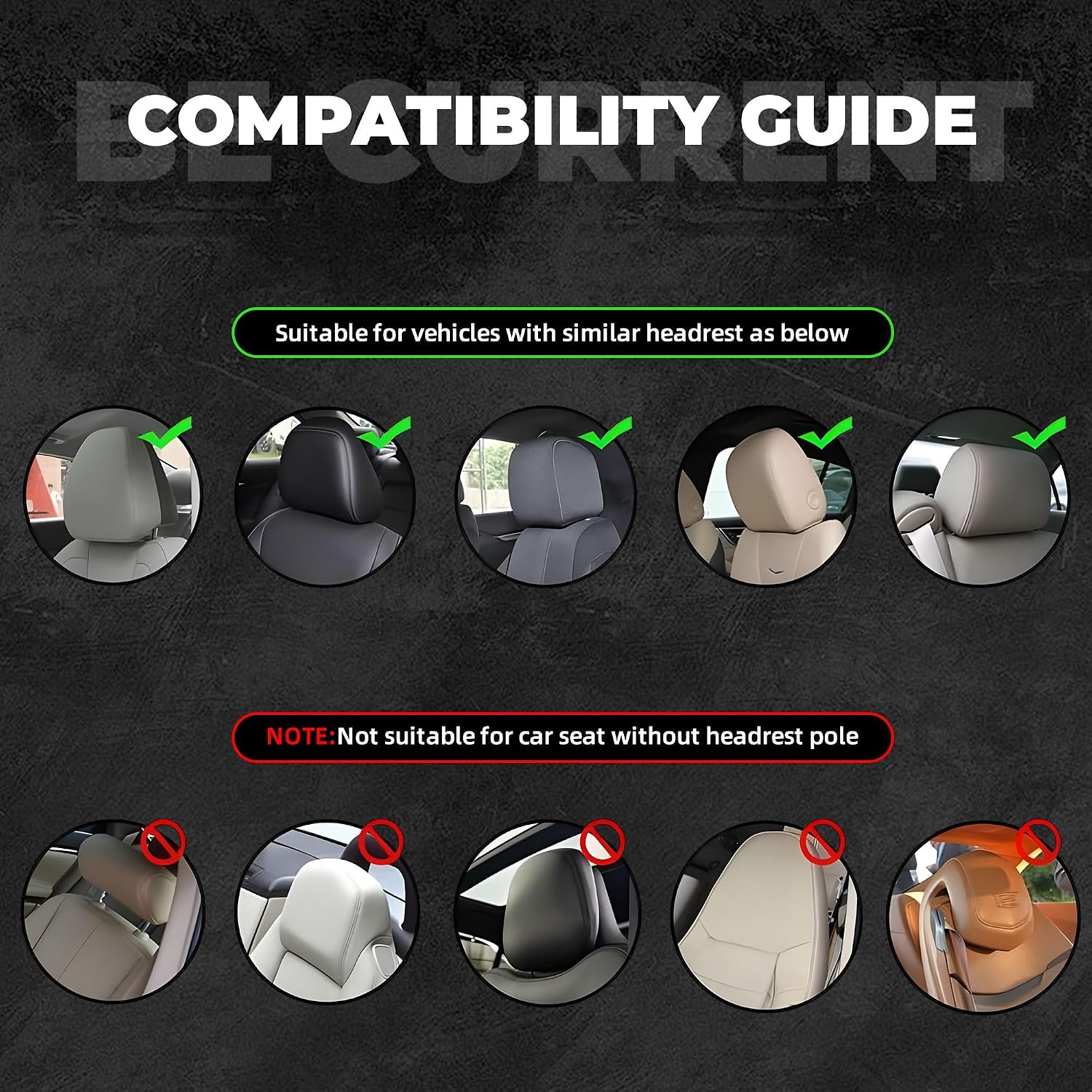 Detalle 1 de EXMENI Car Headrest Covers, Polyester