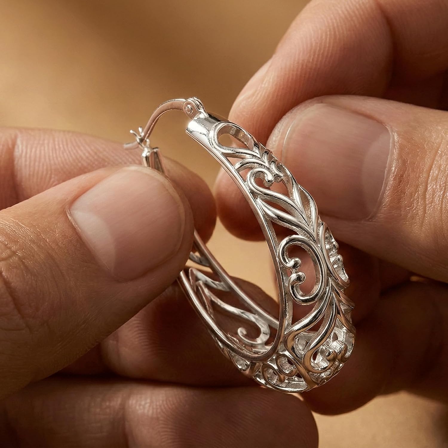 Thumbnail 4 de LeCalla 925 Sterling Silber Creolen 32 mm