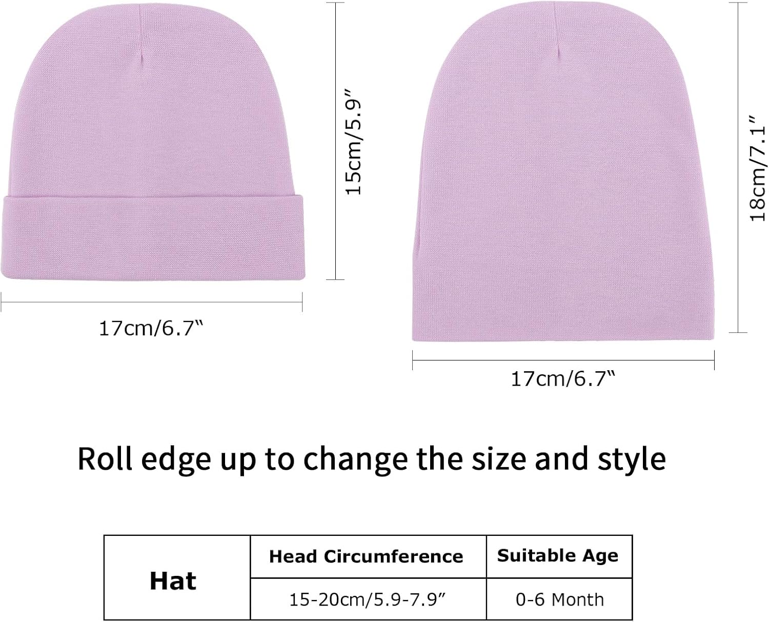 Thumbnail 6 de DRESHOW Newborn Beanie Hats 6-Pack