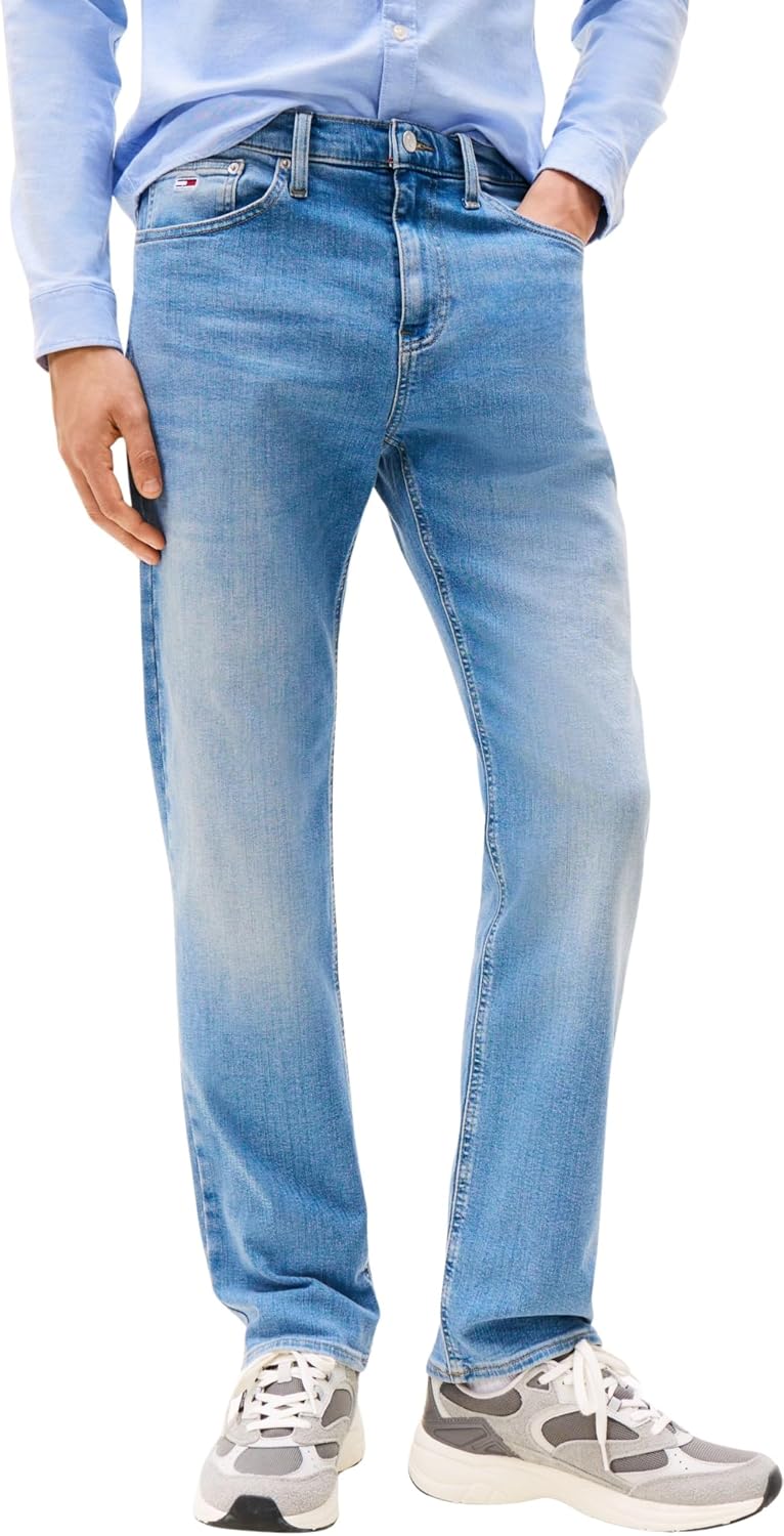 Detalle de Tommy Jeans Herren Jeans Ryan Slim Stretch im 5-Pocket-Style