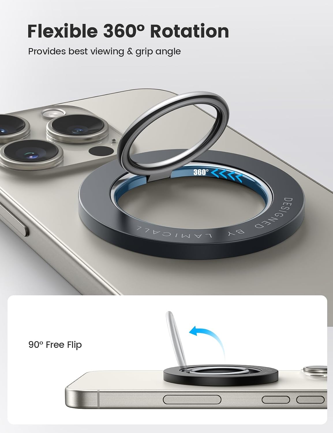 Detalle 2 de Lamicall 360 Rotating MagSafe Ring Holder