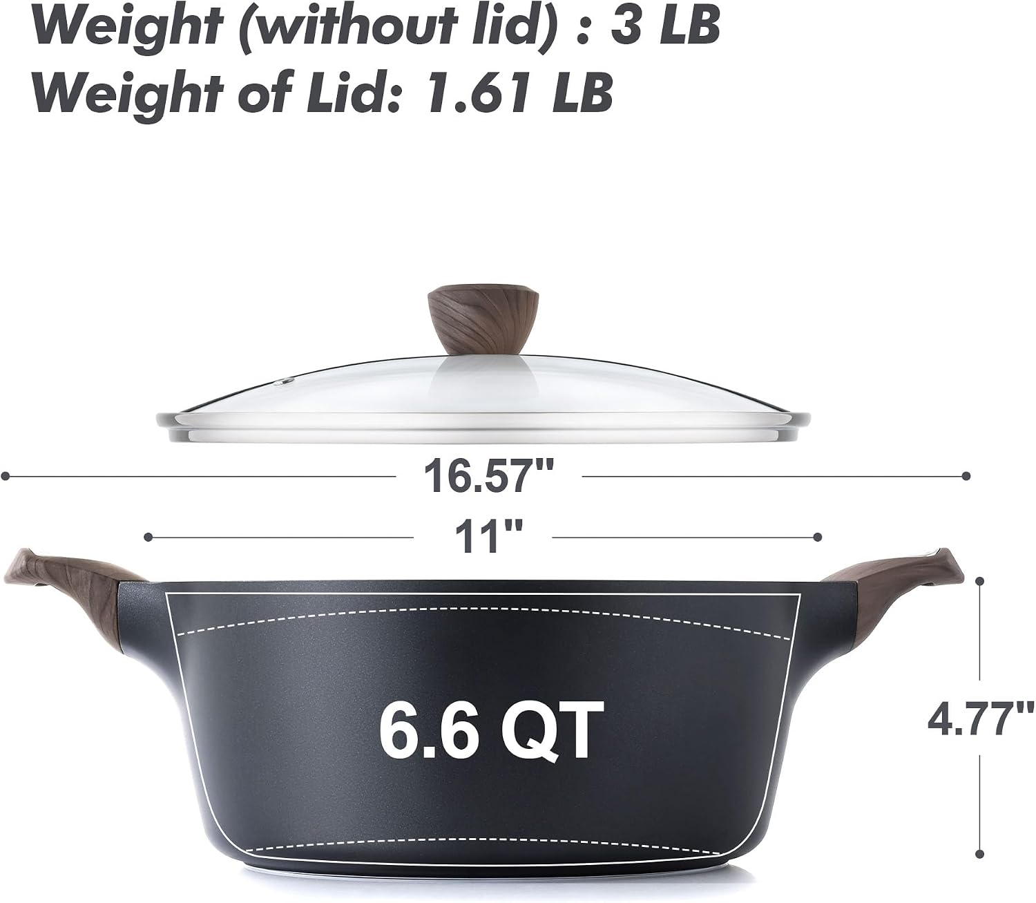 Thumbnail 5 de SENSARTE Nonstick Stock Pot 6.6 Qt