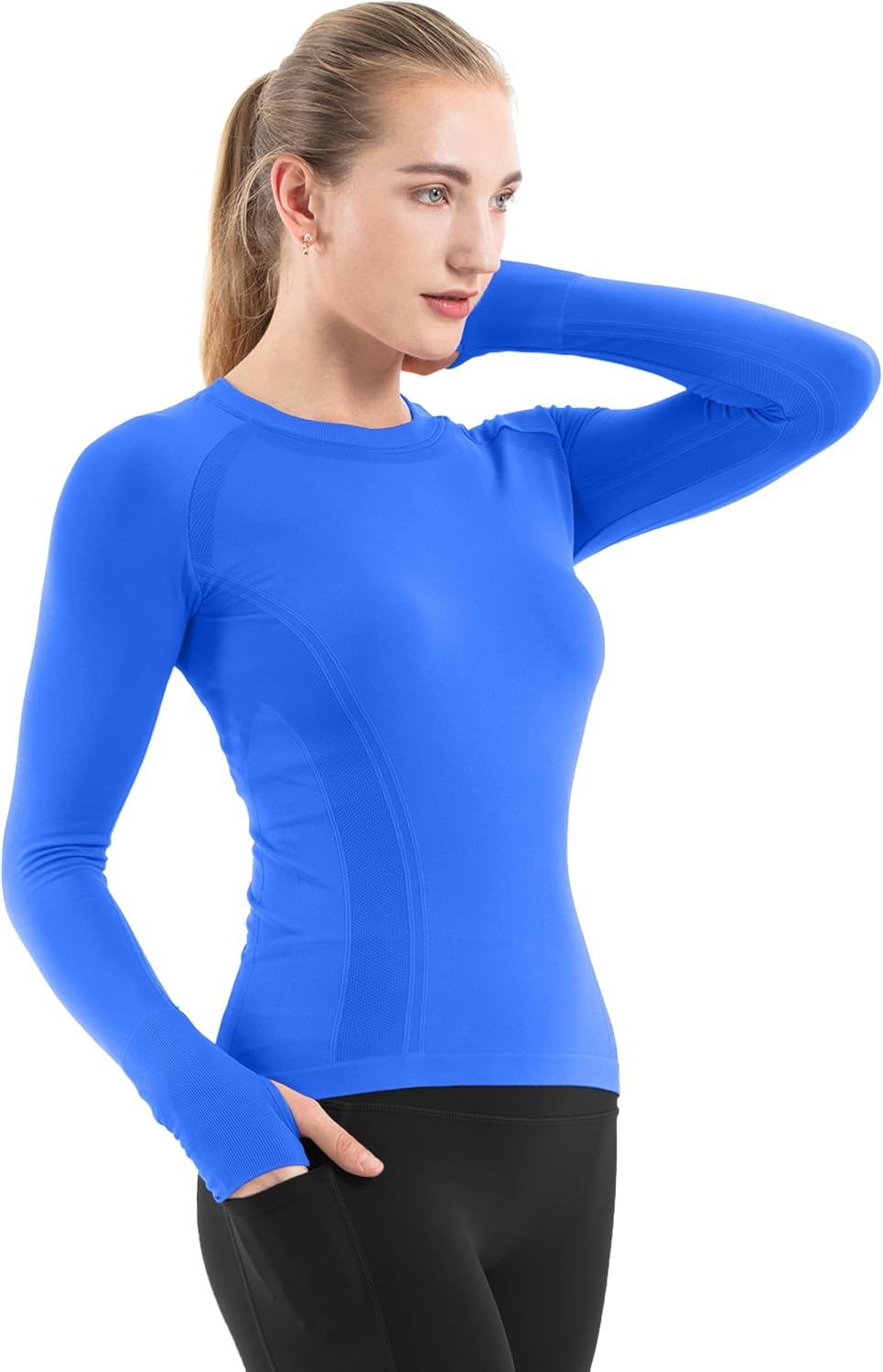 Thumbnail 1 de MathCat Seamless Long-Sleeve Workout Shirt for Women with Thumbholes