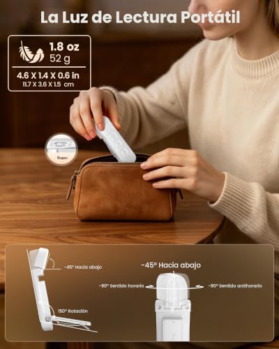 Detalle 2 de Glocusent luz de lectura 12 LED
