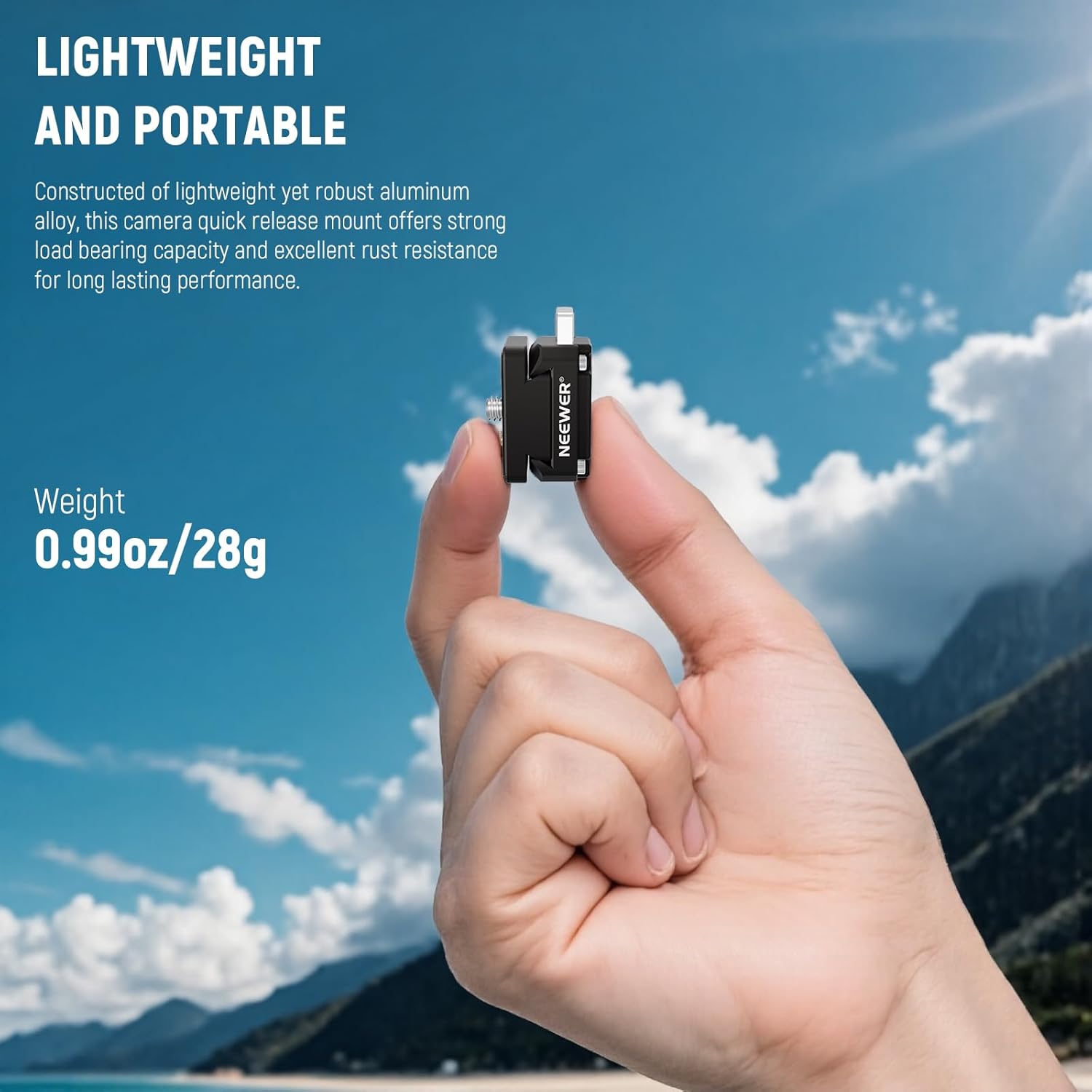 Thumbnail 4 de NEEWER CA139 Schnellwechselplatte für Action-Cam Quick Release (QR) – kompatibel mit Insta 360 X4/X5