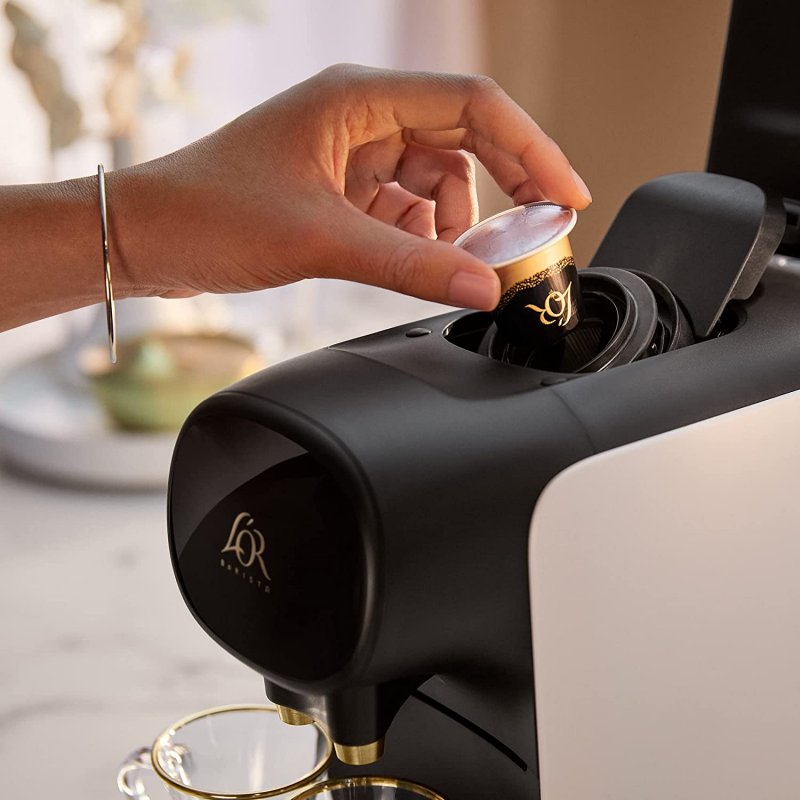 Detalle de Philips L'Or Barista Sublime Cafetera de cápsulas Satín Blanca