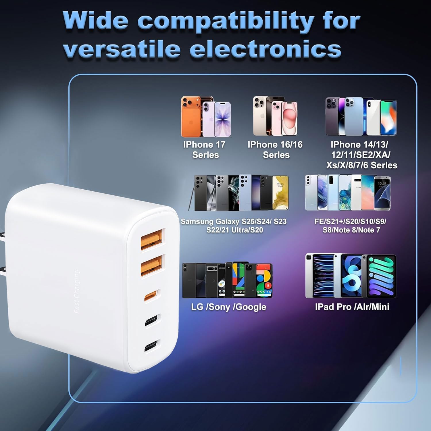 Detalle de Cargador rápido USB C: 285W 8-port desktop charging station