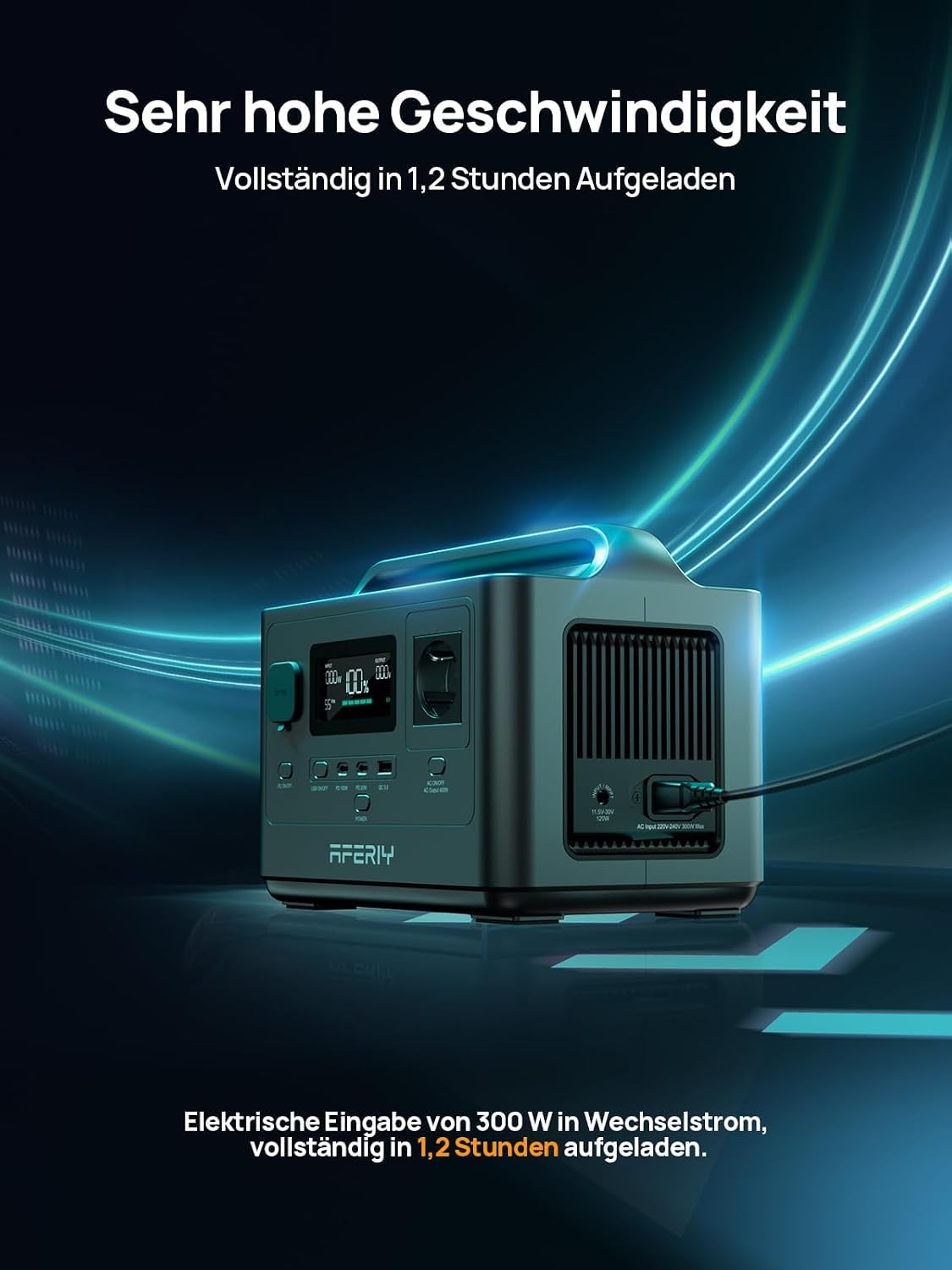 Detalle 2 de AFERIY AF-P040 Powerstation 256Wh 🔌