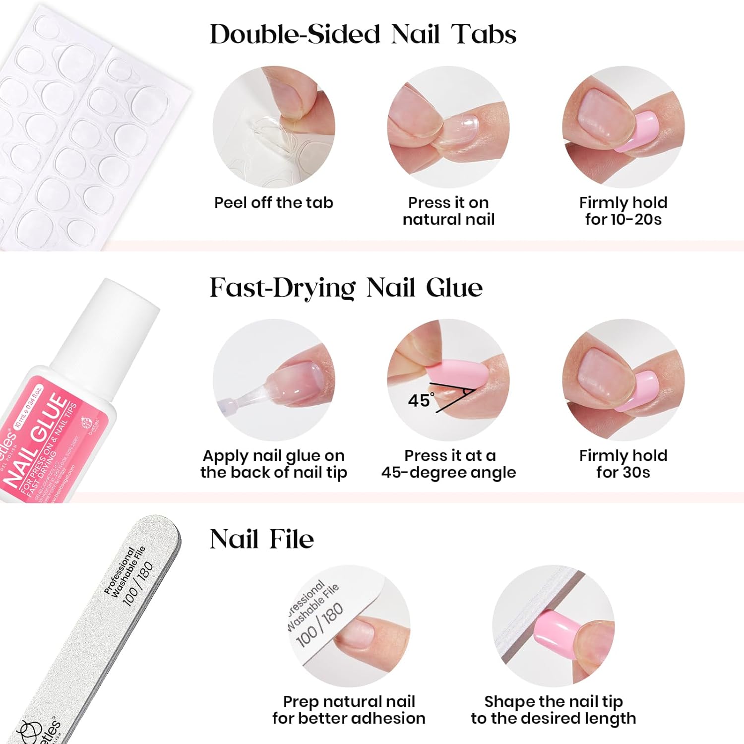 Thumbnail 6 de Beetles Press on Nails Kit 720pcs short almond press-ons 💅