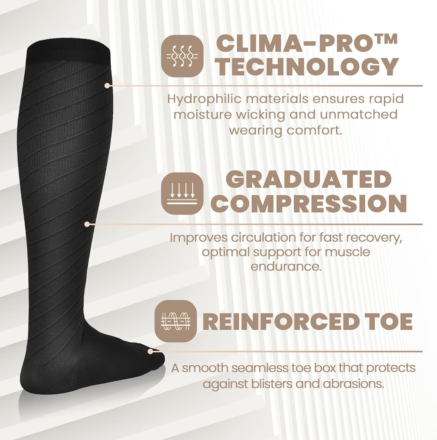 Thumbnail 2 de NEWZILL Medical Compression Socks, 20–30 mmHg, 4-Way Stretch
