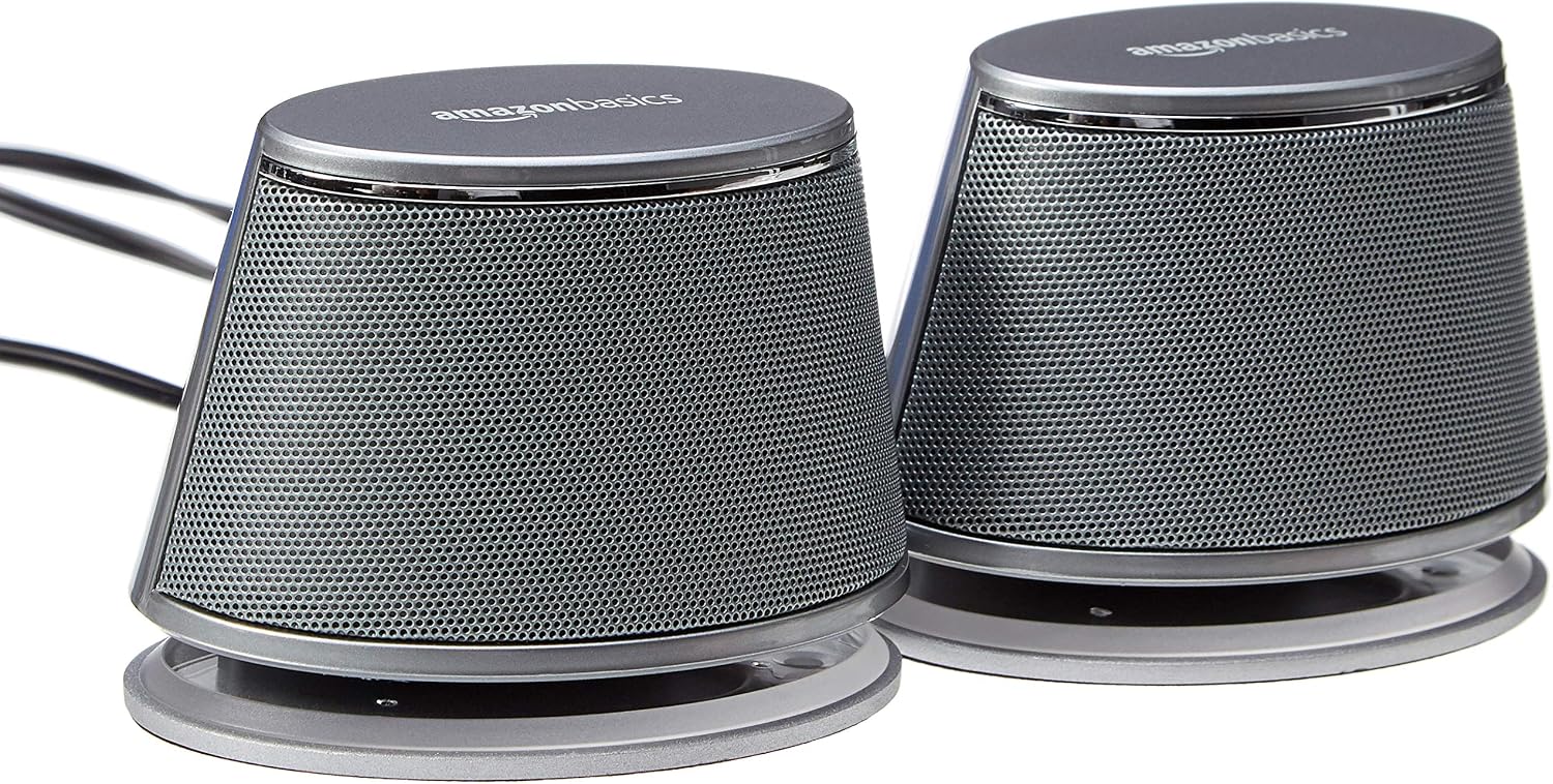 Detalle de Amazonベーシック V620SILVER USB接続PCスピーカー ステレオ・シルバー・底面ラジエーター搭載