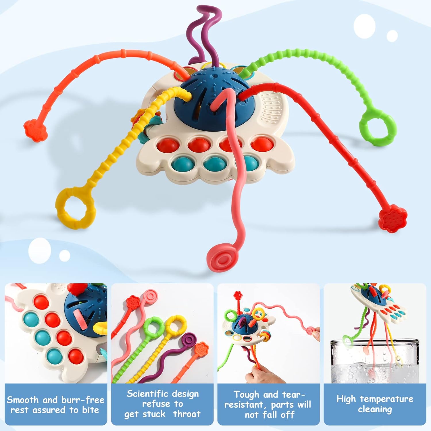Thumbnail 4 de Tbotfip Montessori Silicone Pull String Toy