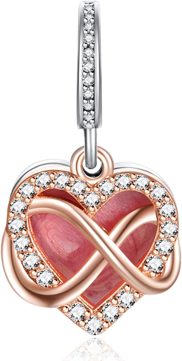 Detalle 2 de Rimgoris charm in argento sterling 925 per bracciali e collane (cuore, freccia e simboli)