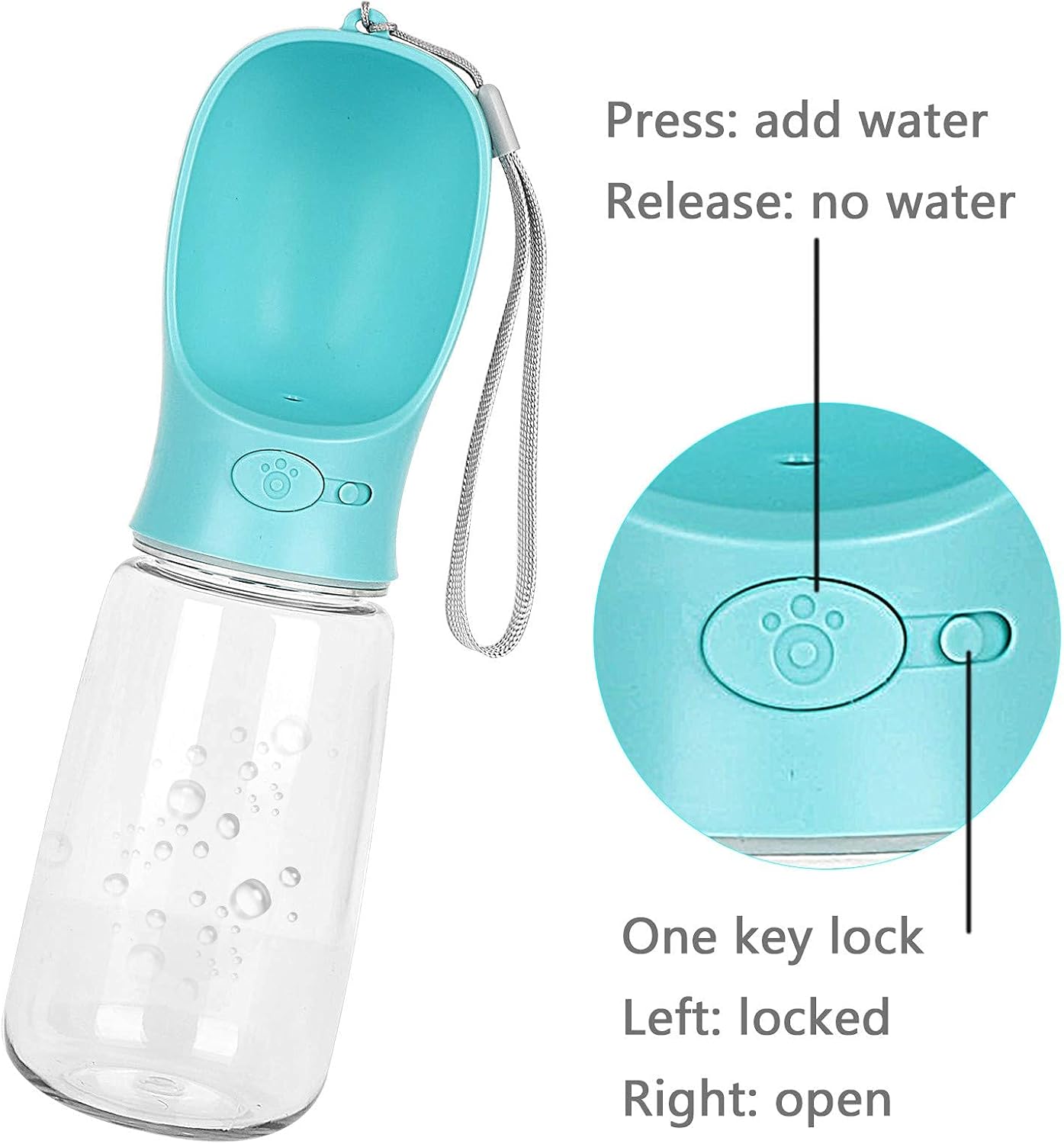 Thumbnail 4 de 550ml Antibacterial Dog Water Bottle Leak‑Proof 💧