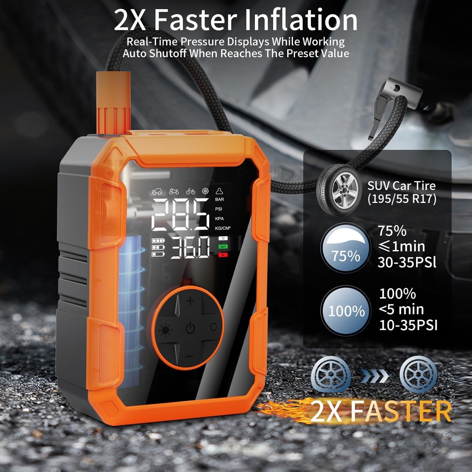 Detalle de Portable Tire Inflator 150 PSI