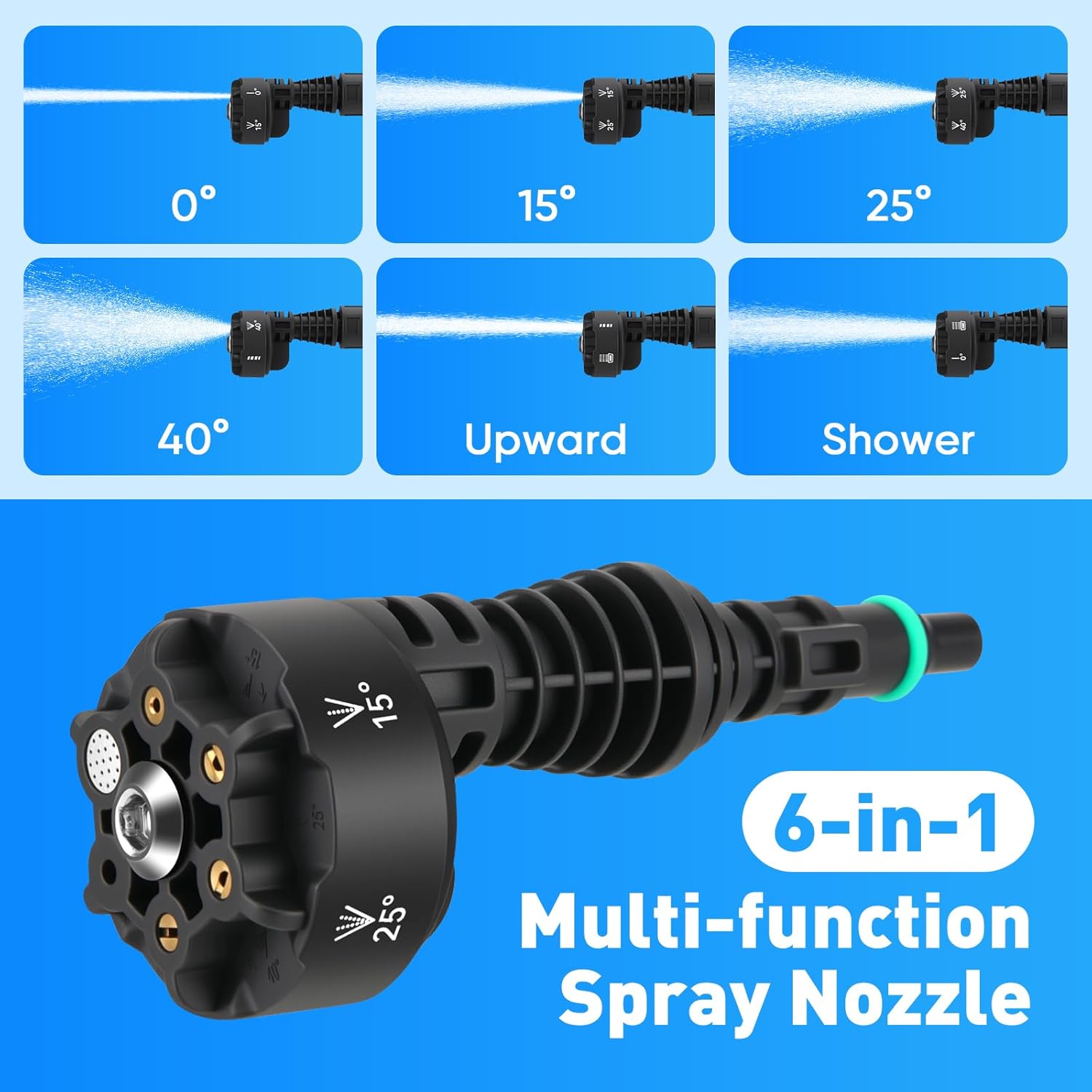 Thumbnail 1 de Idropulitrice a Batteria MYPIN 725 PSI con Display LCD e 2 Batterie – Versatile per auto, patio e recinzioni