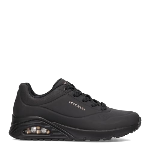 Thumbnail 1 de Skechers Damen Uno Stand On Air Weit Trainers – Schwarz Durabuck Mesh, Weit 38 EU