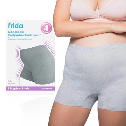 Detalle de Frida Mom Postpartum Disposable Knickers – Microfibre Boyshort Cut, Regular, 8ct