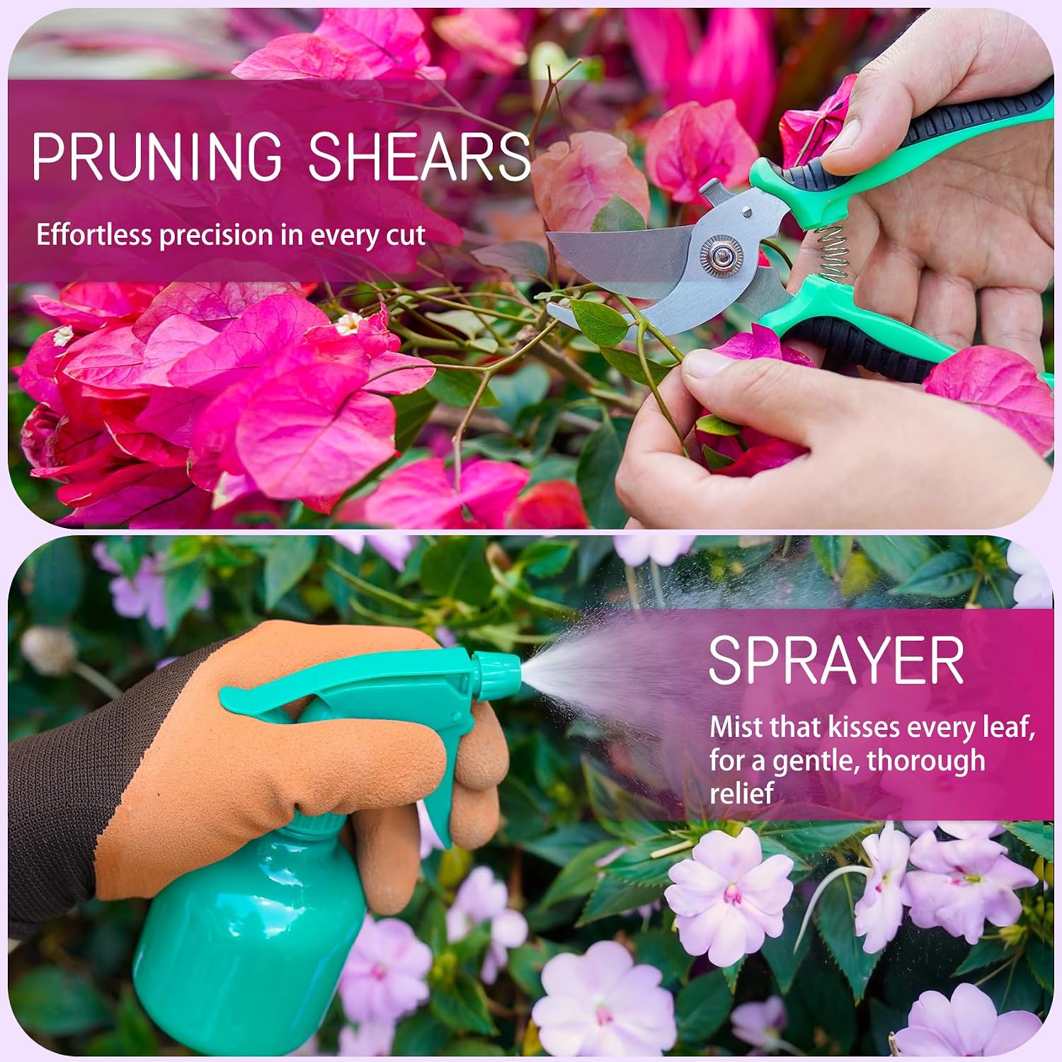 Thumbnail 2 de SLARMOR 10-Piece Garden Tools Set: Heavy Duty Stainless Hand Tools with Ergonomic Handles