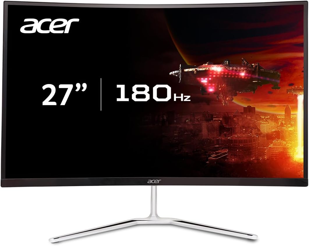 Detalle de Acer EDA270U Pbmiipx 27-inch Curved WQHD Gaming Monitor, 1500R, up to 170Hz