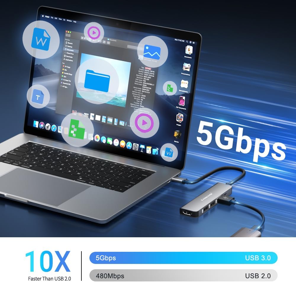 Thumbnail 4 de Lemorele USB-C Hub 100W PD