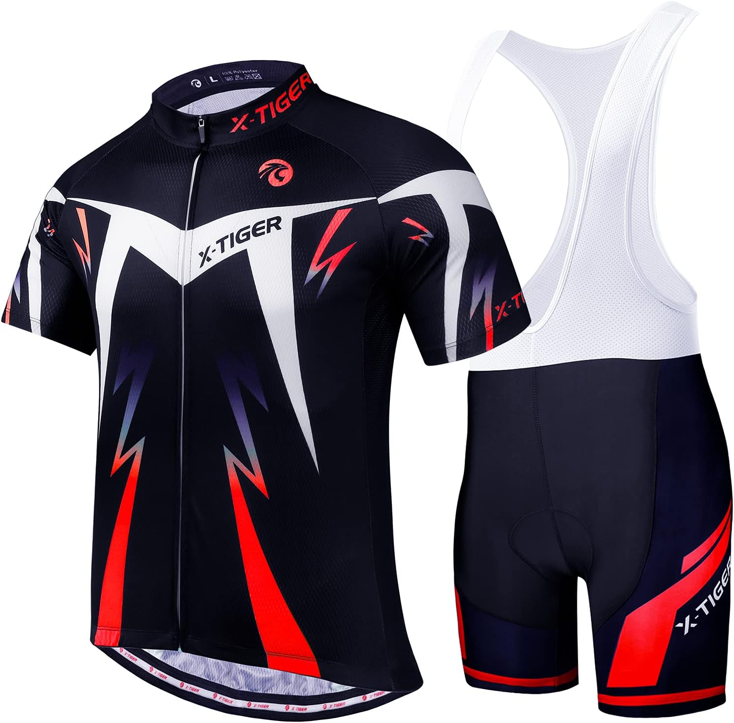 X-TIGER Ciclismo Uomo 5D Gel: salopette pantaloncini imbottiti con cuscinetto gel