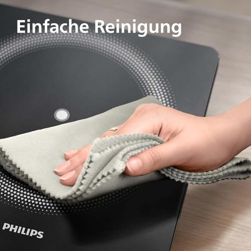 Detalle de Philips Induktionskochfeld 3000 – Schwarz mit Touch-Panel-Display