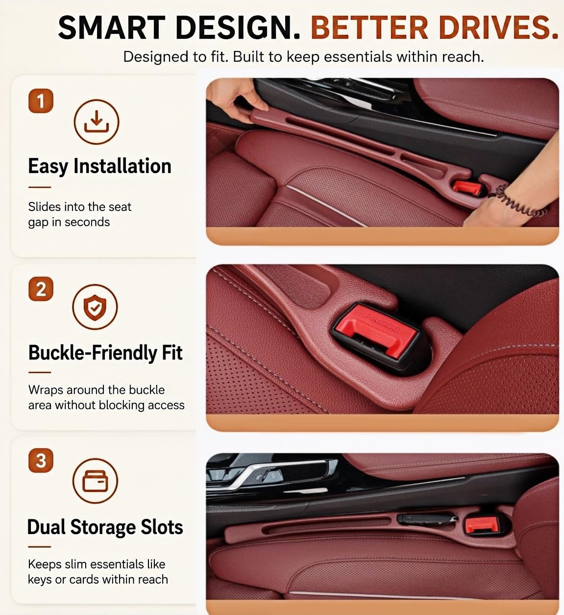Detalle 2 de BESTKEE EVA Car Seat Gap Filler