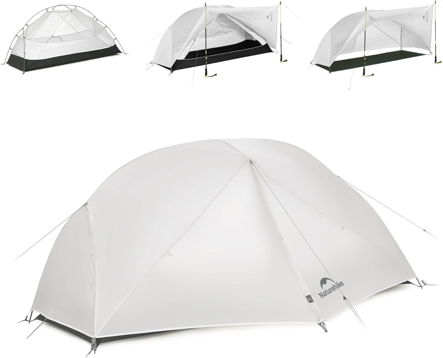 Detalle de Naturehike Mongar Pro koepeltent voor 1 persoon, nylon en 3-4 seizoenen