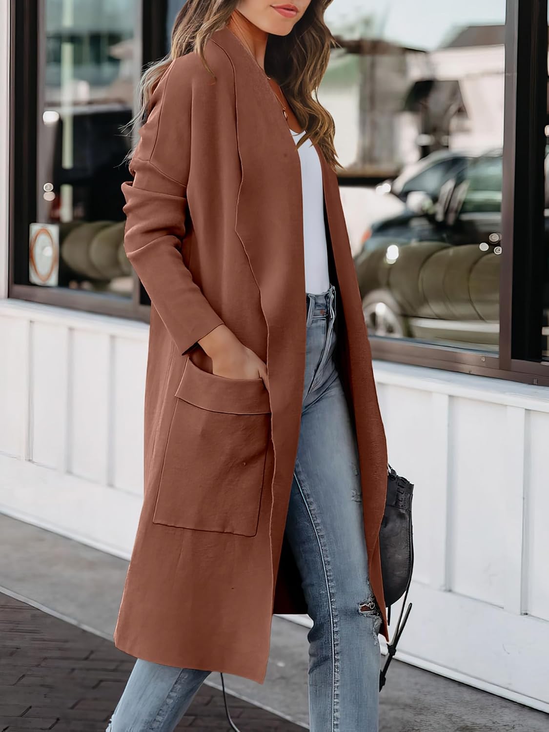 Detalle de ANRABESS Women's Long Cardigan