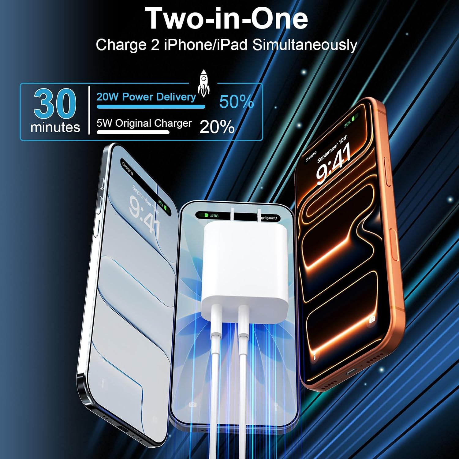 Detalle 1 de Fast Charging Cord 10FT for iPhone