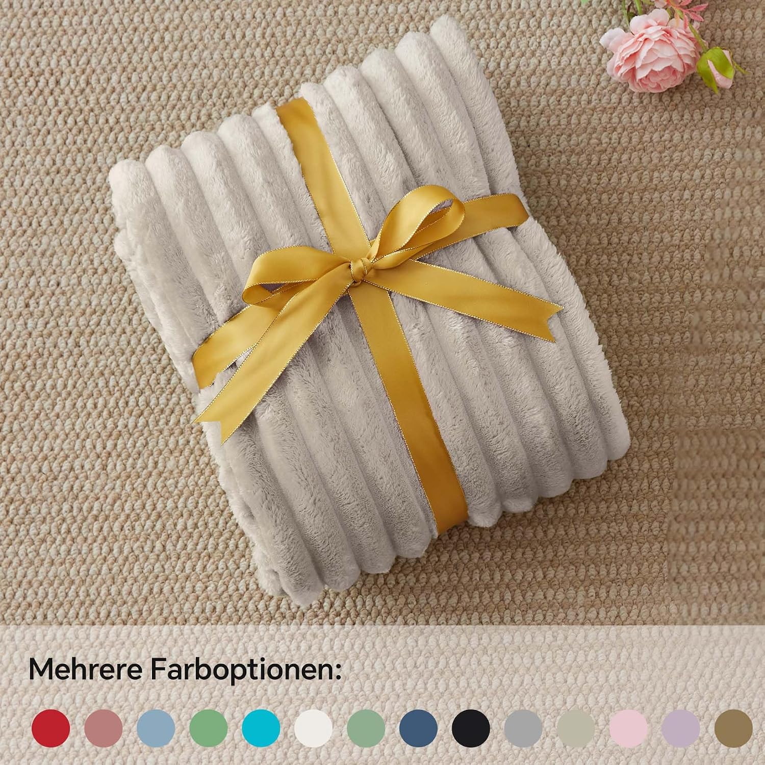 Detalle 2 de BEDELITE Kuscheldecke 150x200 Beige
