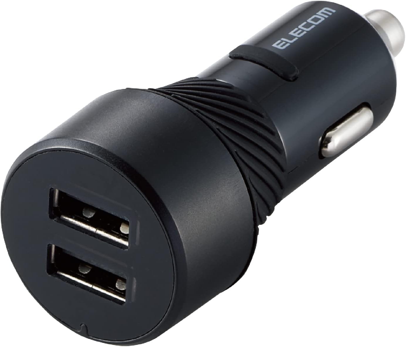 Detalle de エレコム EC-DC06BK 車載充電器 USB-A 2ポート・合計24W・12V/24V対応