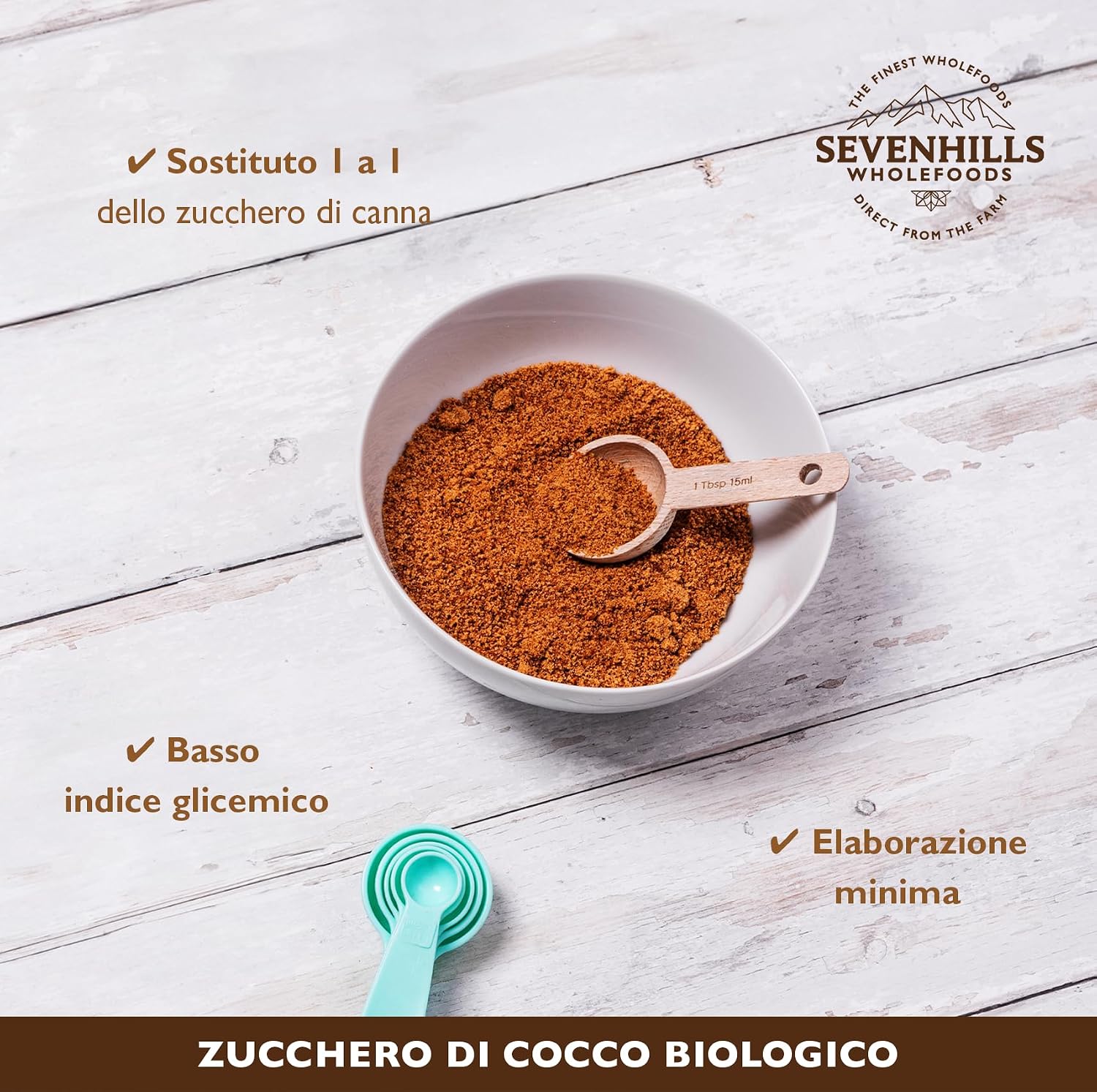 Detalle 2 de Sevenhills Wholefoods Zucchero di Cocco Bio 1,8 kg 🍯