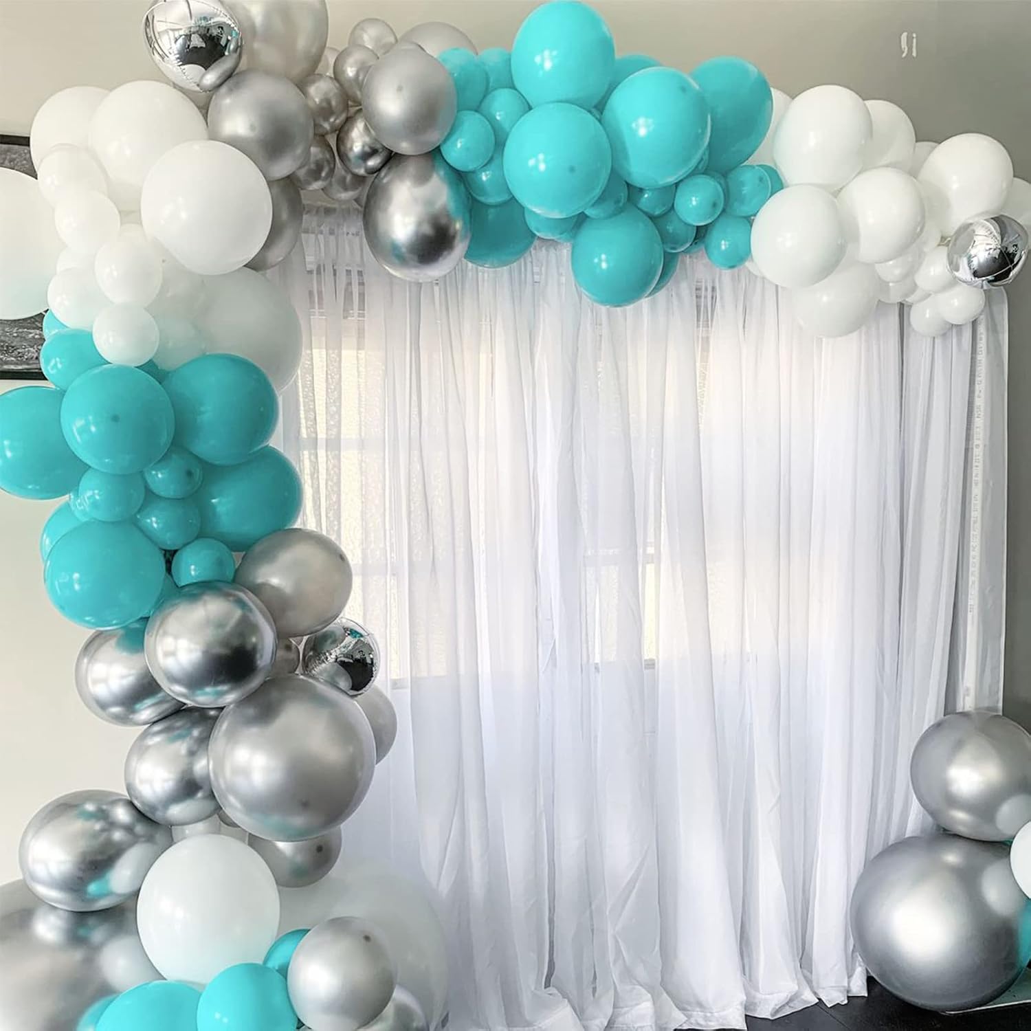 Thumbnail 6 de Voircoloria Teal Balloon Garland Kit 130-piece