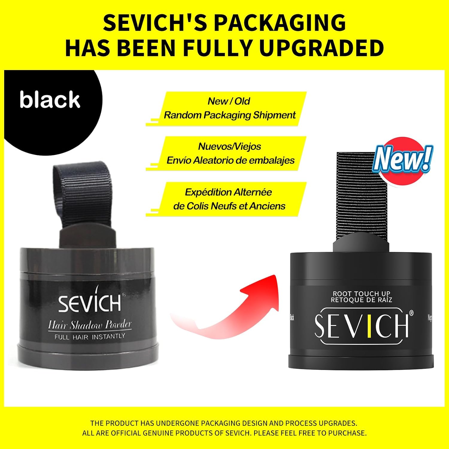 Detalle de Sevich Hairline Powder (Black) for Instant Root Touch-Ups and Thinning Coverage