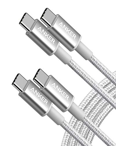 Detalle de Anker USB C to USB C Charger Cable, 60W (3A) New Nylon, 6 ft / 1.8 m – 2 Pack