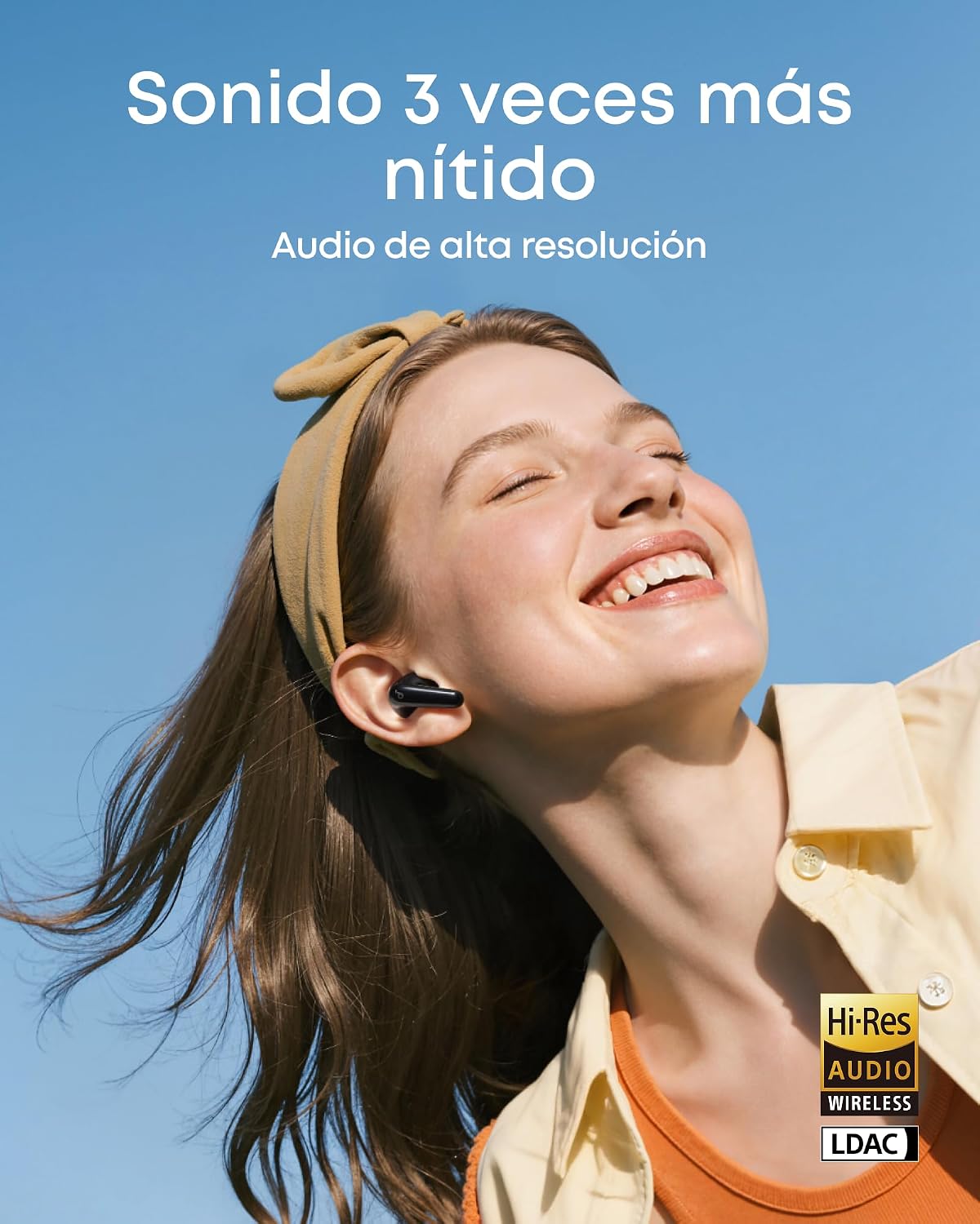 Detalle de Soundcore P31i: Auriculares inalámbricos con ANC adaptativo, traductor IA y sonido Hi-Res