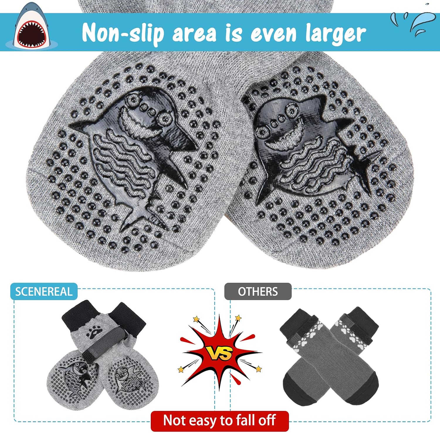 Thumbnail 4 de Scenereal Double Side Anti-Slip Dog Socks review: practical paw protection for home and outdoor wear