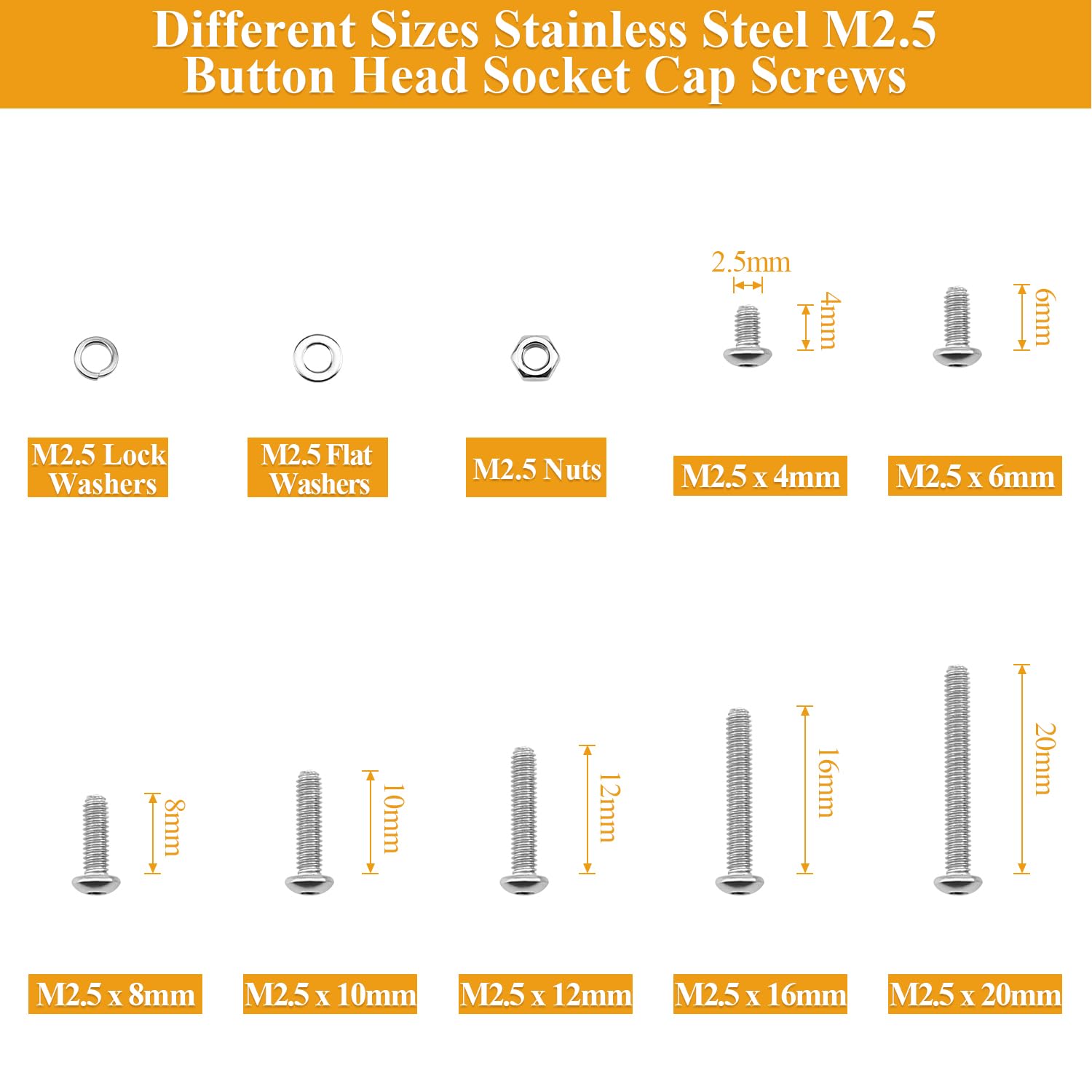 Detalle de Sutemribor Screw Assortment, M2.5