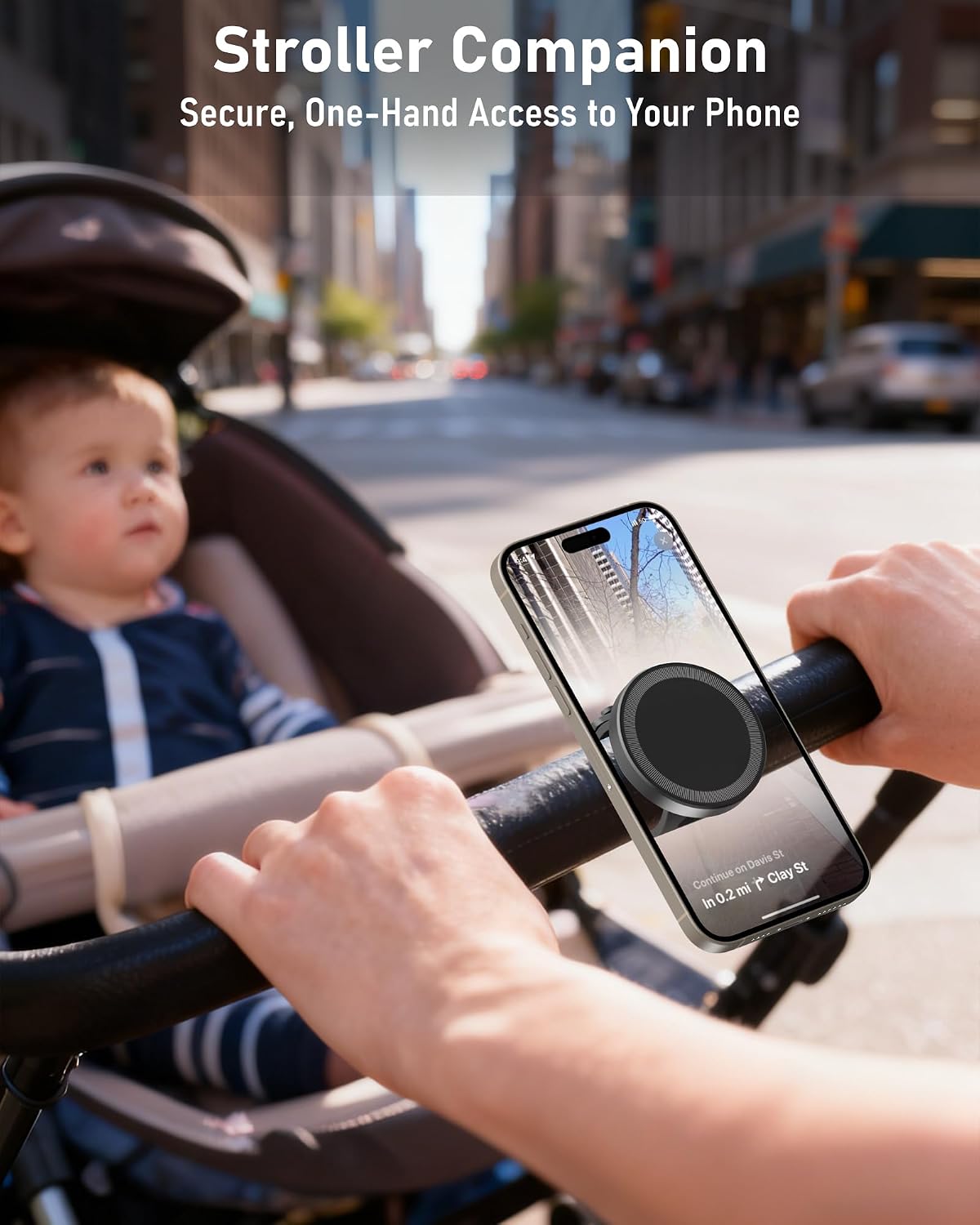 Thumbnail 3 de Stroller Phone Holder with MagSafe Compatibility and 17x N52 Magnets