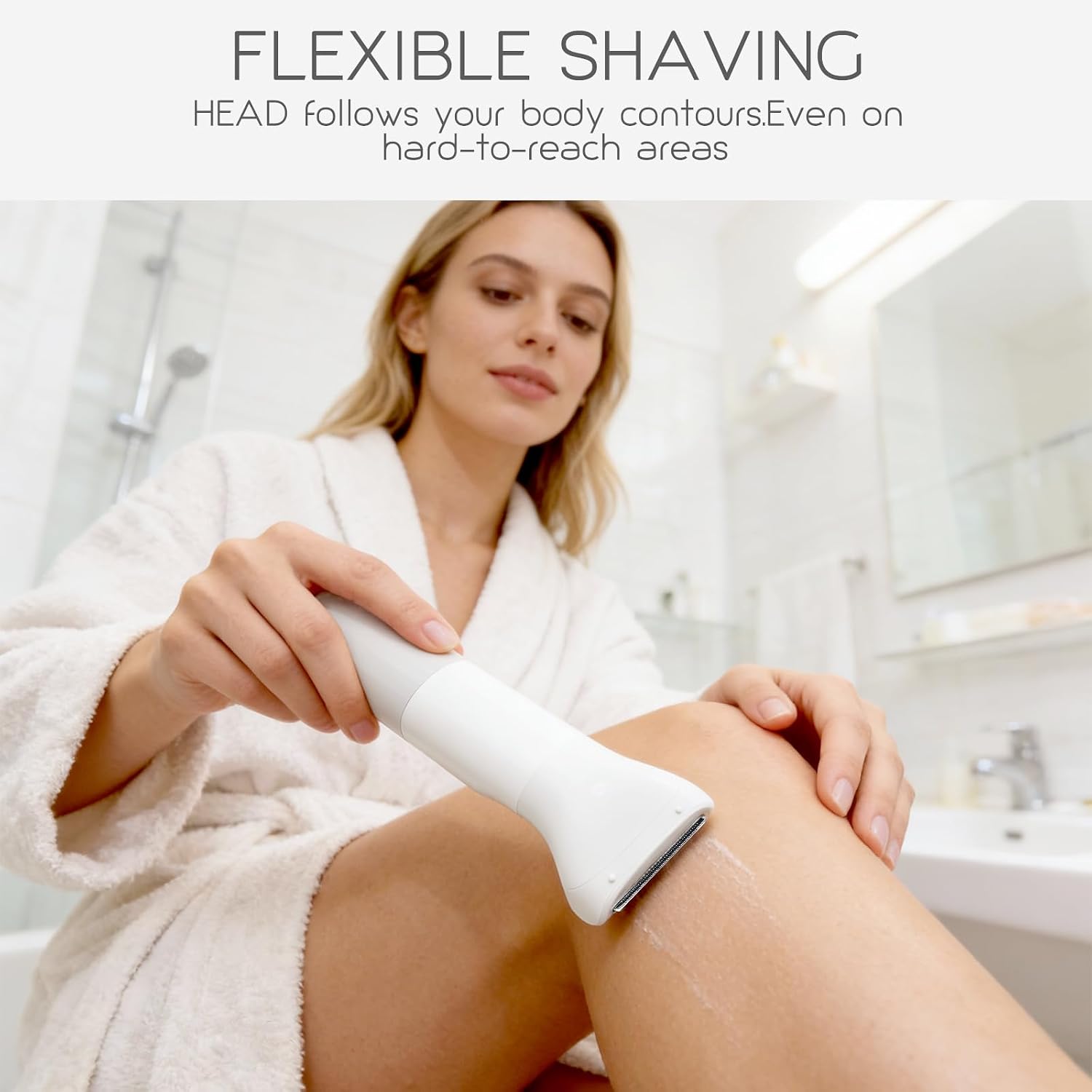 Detalle de Lady Shavers for Women: 5-in-1 Bikini Trimmer with LED Display, IPX7 Wet & Dry, USB Charging