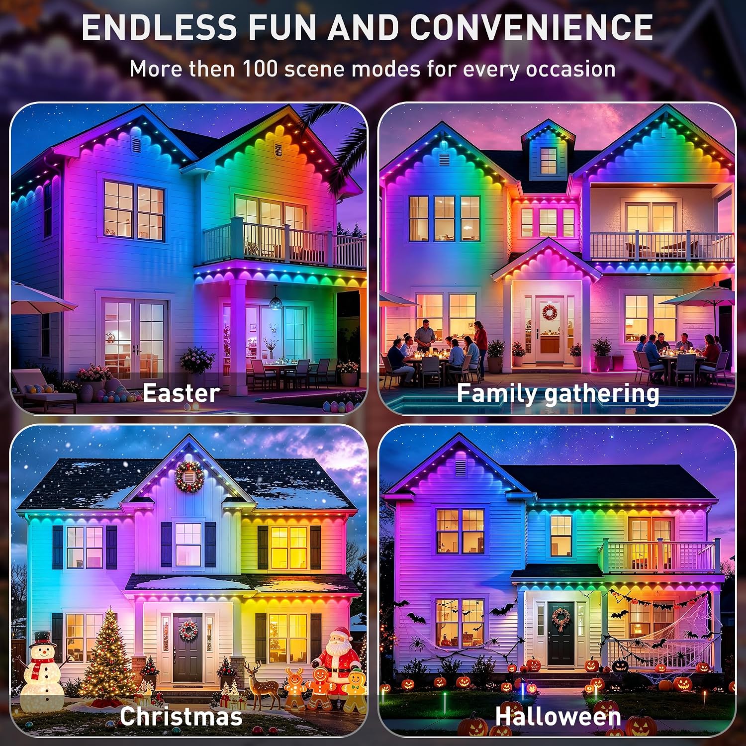 Detalle 1 de LITSOUL Permanent Outdoor Lights 600FT