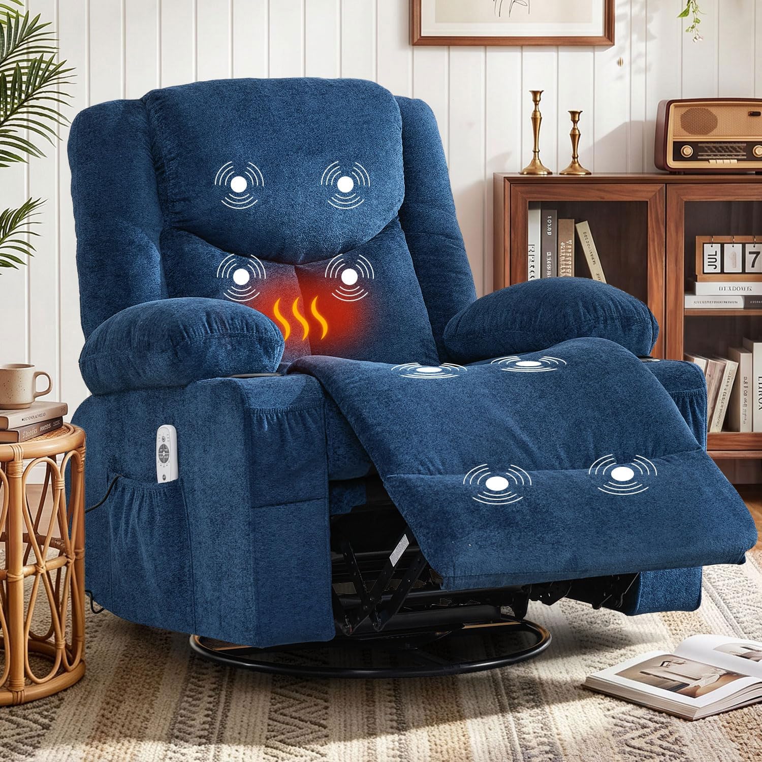 Thumbnail 6 de BOSMILLER Swivel Recliner Chair with 350 lb Capacity