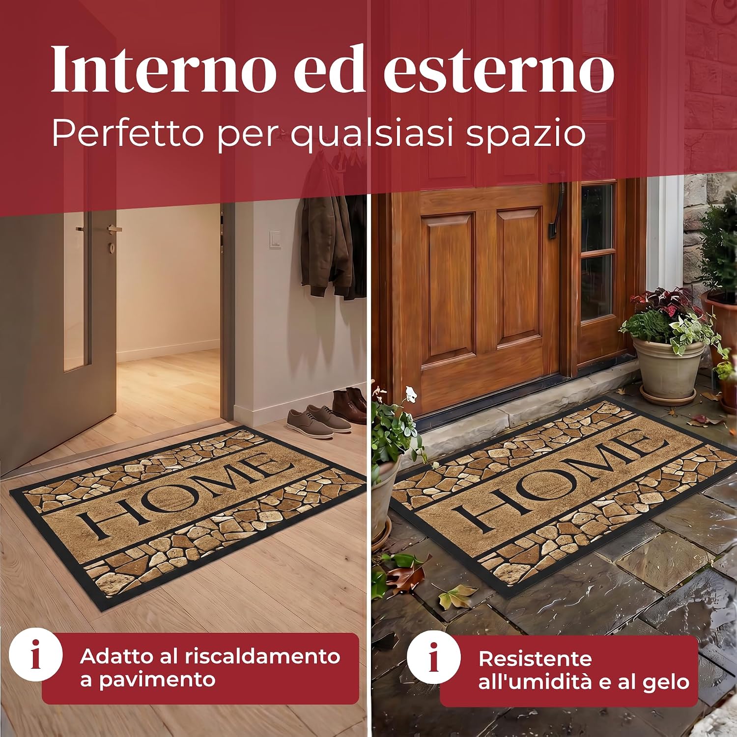 Detalle de Valia Home Zerbini per ingresso 60x80 cm – Tappetino antisporco antiscivolo