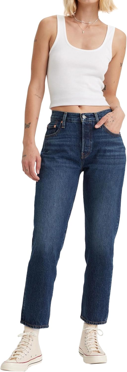 Detalle 2 de Levi's 501 Crop Vaqueros Mujer 28W/28L: estilo recto y versátil para personalizar