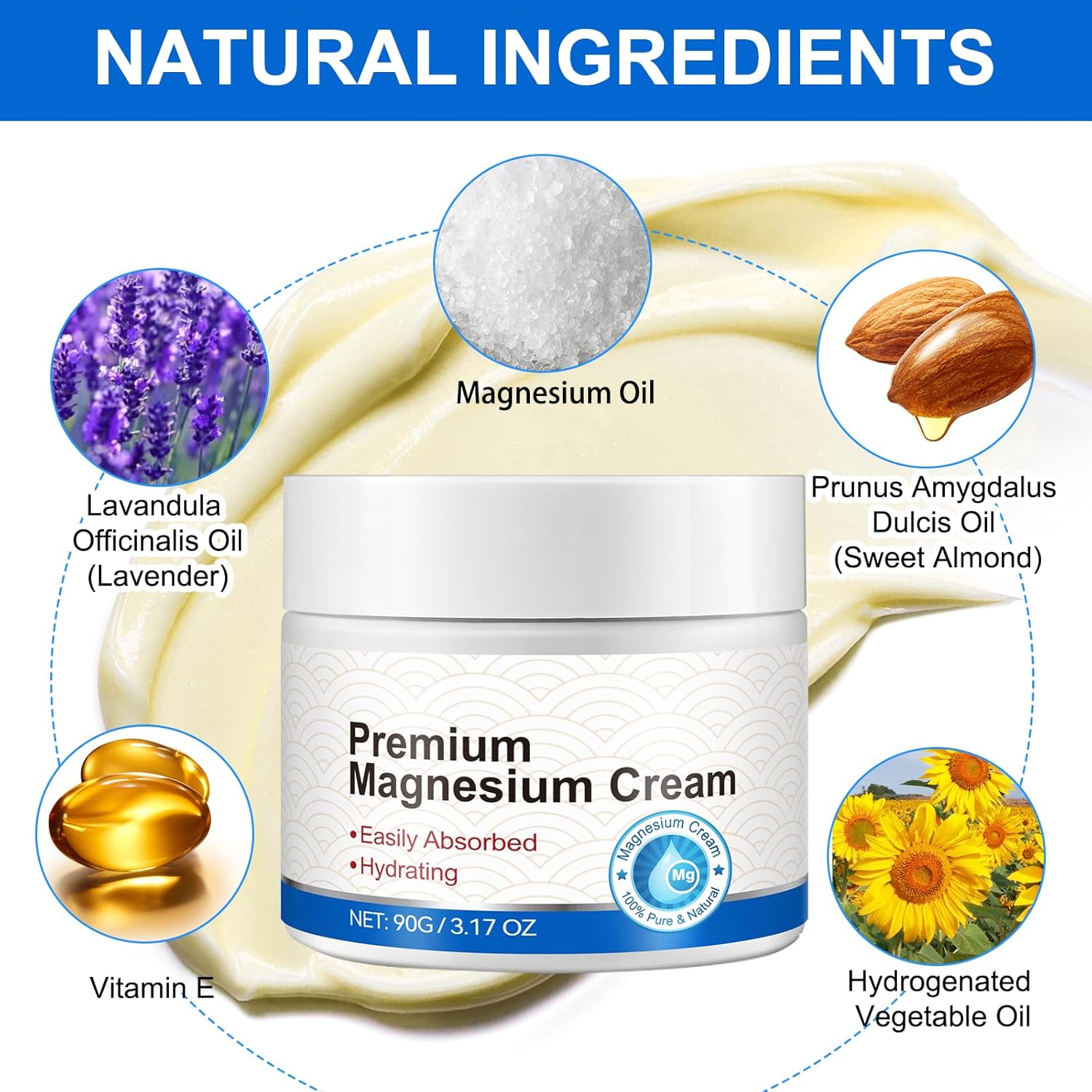 Detalle de 2Pack Magnesium Cream 2× for Muscle and Joint relief